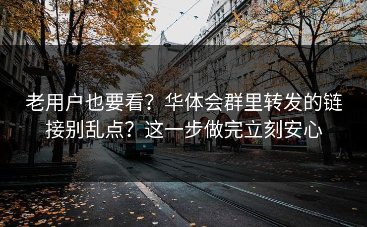老用户也要看？华体会群里转发的链接别乱点？这一步做完立刻安心